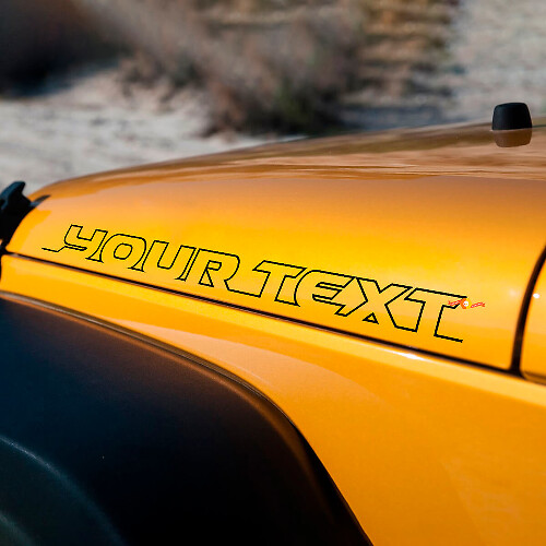 Lettering Hood Side Vinyl Sticker Decal 2 for Jeep Wrangler Rubicon Sahara