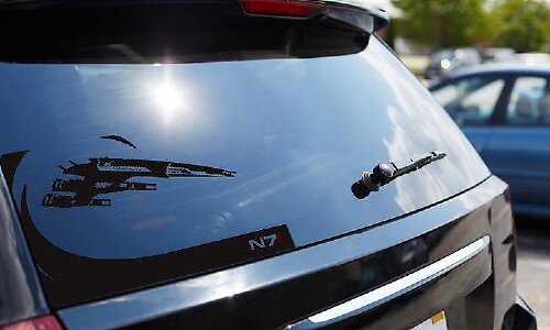 Mass Effect Normandy SR2 N7 Rear Window Vinyl Decal 