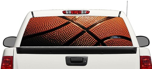 Basketball Style Rear Window Vinyl Decal for Pick-up Trucks SUVs