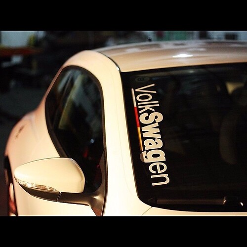 Volkswagen Lettering Windshield Vinyl Decal Sticker for Volkswagen Beetle