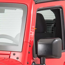 Heart Pulse Door Pillar Vinyl Decals for Jeep Wrangler Rubicon 2