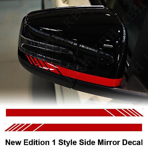 Checkered Thin Mirror Stripe Vinyl Decals for Mercedes-Benz