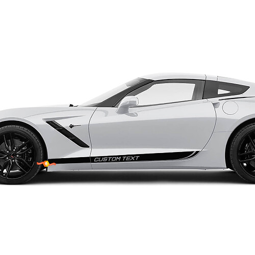 Custom Text Side Doors Stripes Decal for Chevrolet Corvette stickers