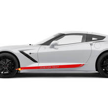 Custom Text Side Doors Stripes Decal for Chevrolet Corvette stickers 2