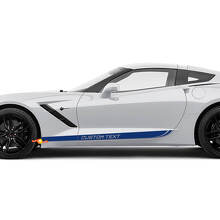 Custom Text Side Doors Stripes Decal for Chevrolet Corvette stickers 3