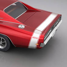  500 Stripe Rear Trunk and Quarter Panel Vinyl Decal Kit for Dodge Charger 500 1969_2