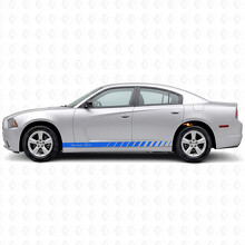 Custom Strobe Stripes Side Vinyl Decal Sticker for Dodge Charger 2011-2014_2