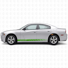 Custom Text Strobe Stripes Side Vinyl Decal Sticker for Dodge Charger 2011-2014_3
