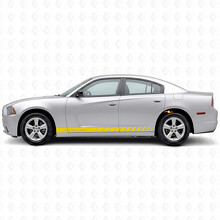 Custom Text Strobe Stripes Side Vinyl Decal Sticker for Dodge Charger 2011-2014_5