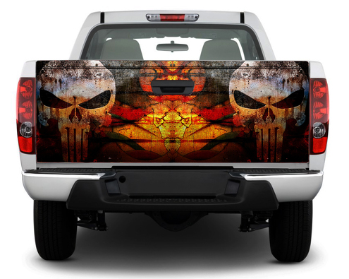 Skull Death Tailgate Decal Sticker Wrap Pick-up Truck Suv