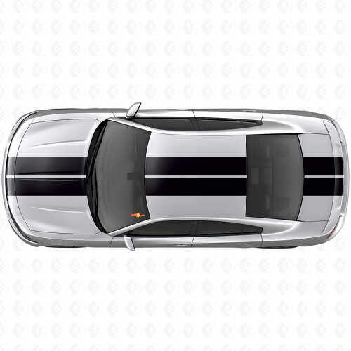 Dual Stripes Hood Roof Trunk Vinyl Decal Sticker for Dodge Charger_1