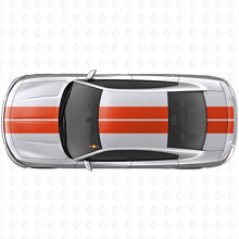 Dual Stripes Hood Roof Trunk Vinyl Decal Sticker for Dodge Charger_3