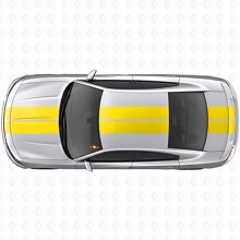 Dual Stripes Hood Roof Trunk Vinyl Decal Sticker for Dodge Charger_5