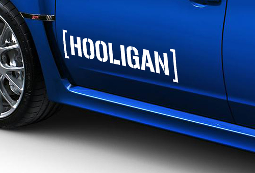 2x Hooligan JDM Japan Stance Low Lifestyle Funny Drift Car Vinyl Sticker Decal