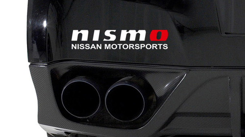 2x Nismico Nissan Motorsports Racing Vinyl Sticker Adesivo Decalcomania per GTR Altima 350Z 370Z