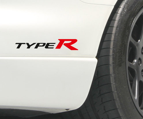 2x Type R Honda JDM Drift Sport Racing Car Vinyl Sticker Decal fits to Integra Civic Accord