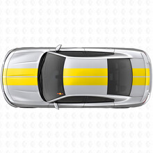 Dual Racing Stripes Hood Roof Trunk Vinyl Decal Sticker for Dodge Charger_5