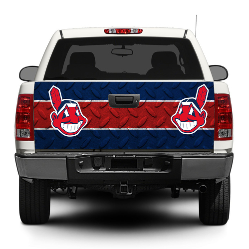 Cleveland Indians Baseball Tailgate Decalcomania Autoadesivo Wrap Pick-up Truck Suv