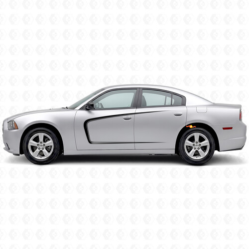 C-Style Stripes with Inside Contour Side Vinyl Decal Sticker for Dodge Charger 2011-2014