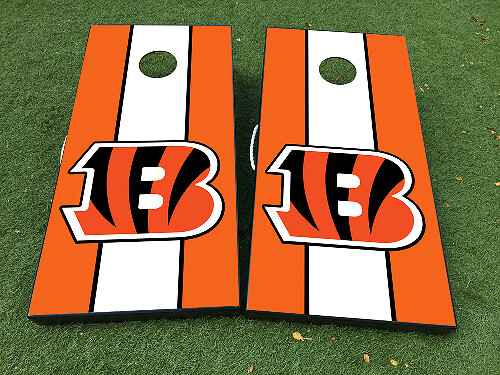 Cincinnati Bengals Football Cornhole Board Vinyl Wrap Decal Set