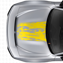 Distressed Hood Vinyl Decal for Dodge Charger Electric_5