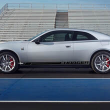 Side rocker panel decal Sticker stripes for Dodge Charger Electric 3