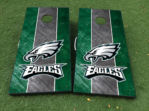 Philadelphia Eagles Football Cornhole Board Vinyl Wrap Decal Set
