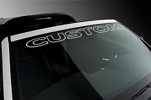 CUSTOM Outline Windshield Vinyl Lettering Decal for Musclecar Musclecarmodel 