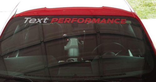 Text PERFORMANCE Windshield Vinyl Banner Decal for Musclecar Mustang 1999-2004