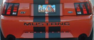2002 2003 2004 FORD MUSTANG LETTERS REAR BUMPER INSERTS VINYL DECALS FITS 99-04