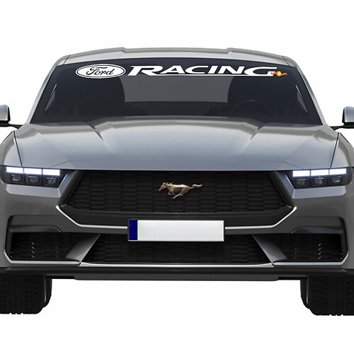 LARGE- DIE CUT FORD Racing Mustang Wind Shield Die Cut Vinyl Sticker Decal RC085