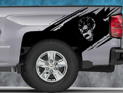 Splash Skull Stripe Vinyl Decal Sticker Graphic for Chevy Silverado 2014–2016