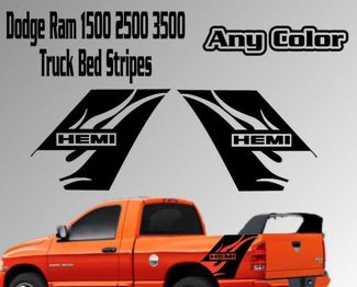 Dodge Ram Vinyl Decal Graphic Truck Bed Stripes Hemi Flames Daytona 1500 2500