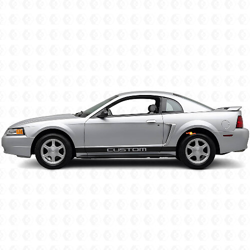 Custom Rocker Panel Stripe Vinyl Decal Kit for Musclecar Mustang 1994-2004_1