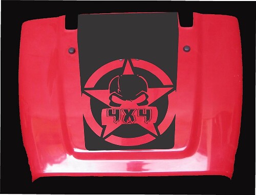 Gas Mask 4x4 Vinyl Hood Decal Sticker Offroad Funny for Jeep Wrangler LJ TJ JK JKU