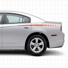 Tapering Strobe Stripes Side Vinyl Decal Sticker for Dodge Charger 2011-2014_3