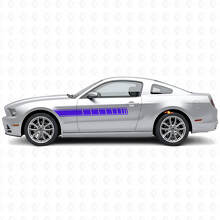 Checkered Side Stripes Vinyl Decal Kit for Musclecar Musclecarmodel 2010-2014_2