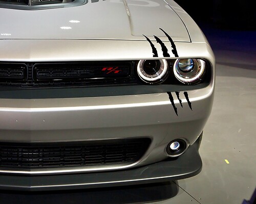 Claws Track Hood Front Bumper Vinyl Decal Sticker for Dodge Challenger