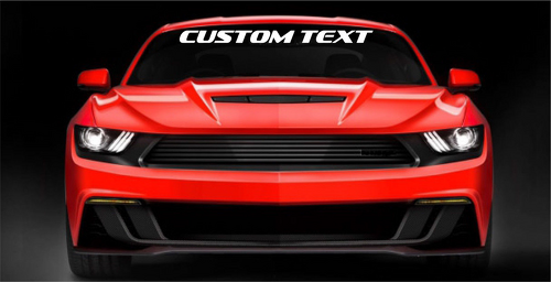 Custom Text Bold Italic Windshield Vinyl Decal Banner for Musclecar Musclecarmodel