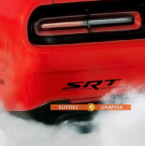 SRT Motorsports Rear Bumper Vinyl Decal Set for Dodge Charger Challenger Viper