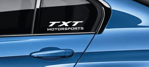 Custom Text Motorsports Side Window Vinyl Decal Sticker