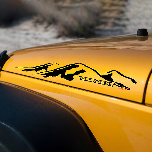 Mountain Style Hood Side Sticker Decal Graphic for Jeep Wrangler Rubicon Sahara