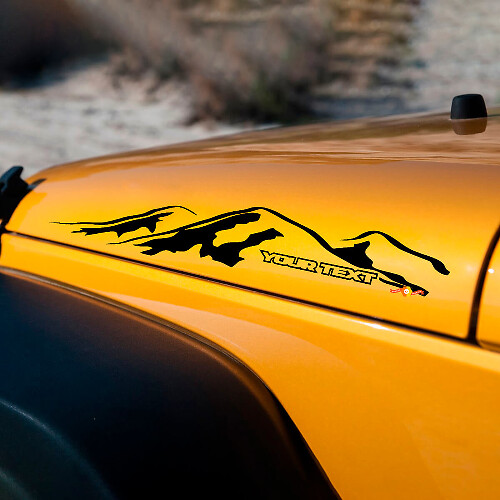 Mountain Style Hood Side Sticker Decal Graphic for Jeep Wrangler Rubicon Sahara