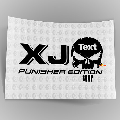 Punisher Edition Vinyl Sticker Decal Outdoor for Jeep XJ