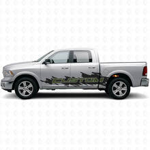 Custom Lettering Splash Style Side Vinyl Decal Kit for Dodge Ram Truck_3