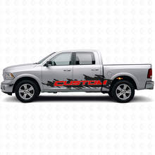Custom Lettering Splash Style Side Vinyl Decal Kit for Dodge Ram Truck_4
