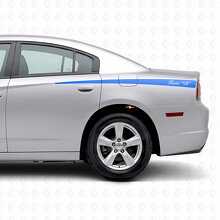 Tapering Stripes with Custom Text Side Vinyl Decal Sticker for Dodge Charger 2011-2014_2