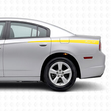 Tapering Stripes with Custom Text Side Vinyl Decal Sticker for Dodge Charger 2011-2014_5