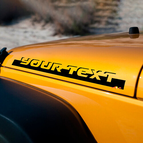 Lettering Stip Hood Side Vinyl Sticker Decal for Jeep Wrangler Rubicon Sahara