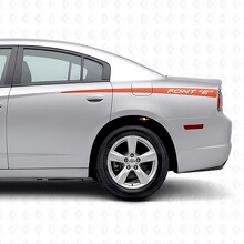 Accent Stripes with Custom Lettering Side Vinyl Decal Sticker for Dodge Charger 2011-2014_4